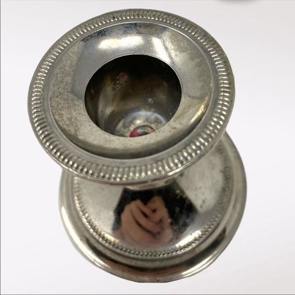 VINTAGE | 2 Silver Plated Candlestick Holders - Picture 10 of 11